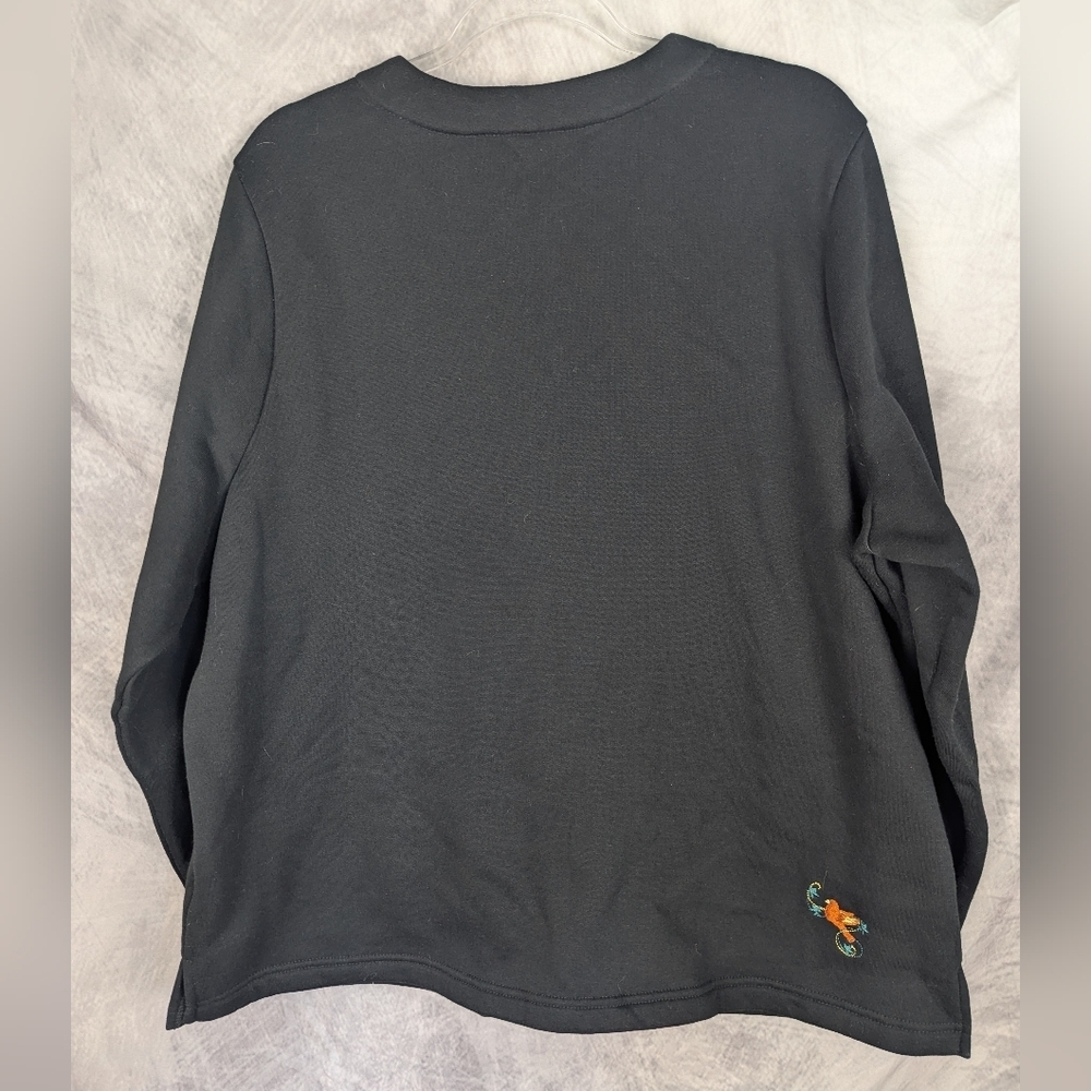 Breckenridge 2X Fall Embroidered Cardigan With Pearl Snap Closures & Pockets - Picture 2 of 15